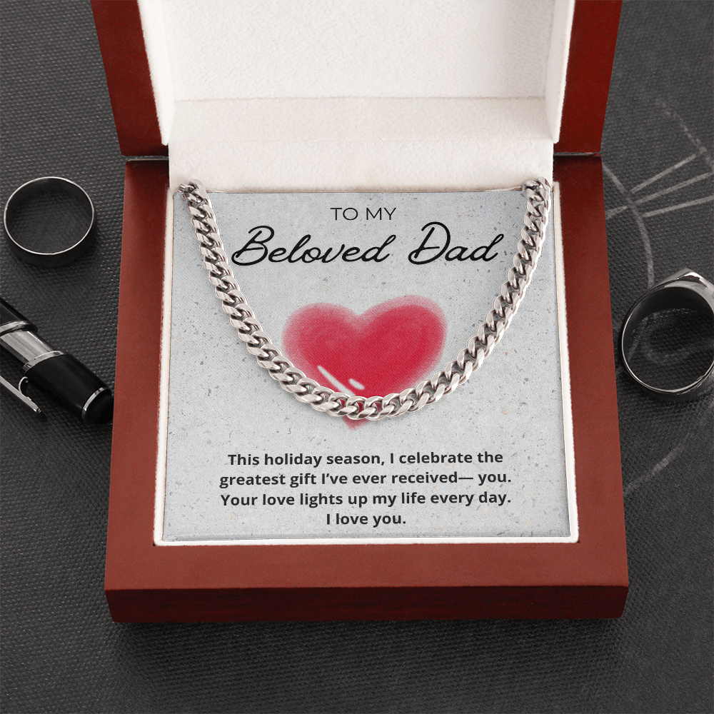 Dad Cuban Link Holiday Chain