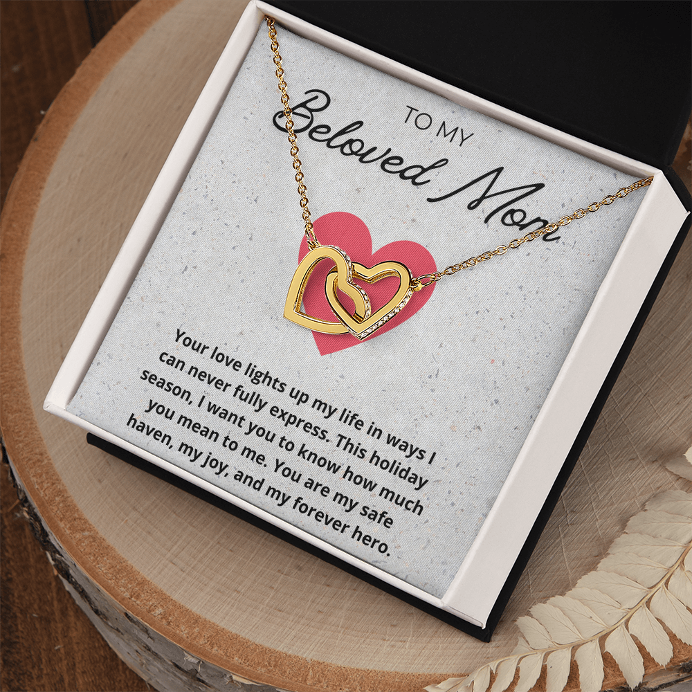 Intertwined Hearts Necklace for Mom