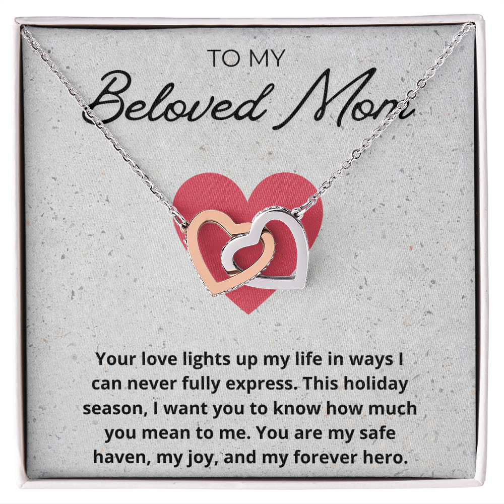 Intertwined Hearts Necklace for Mom