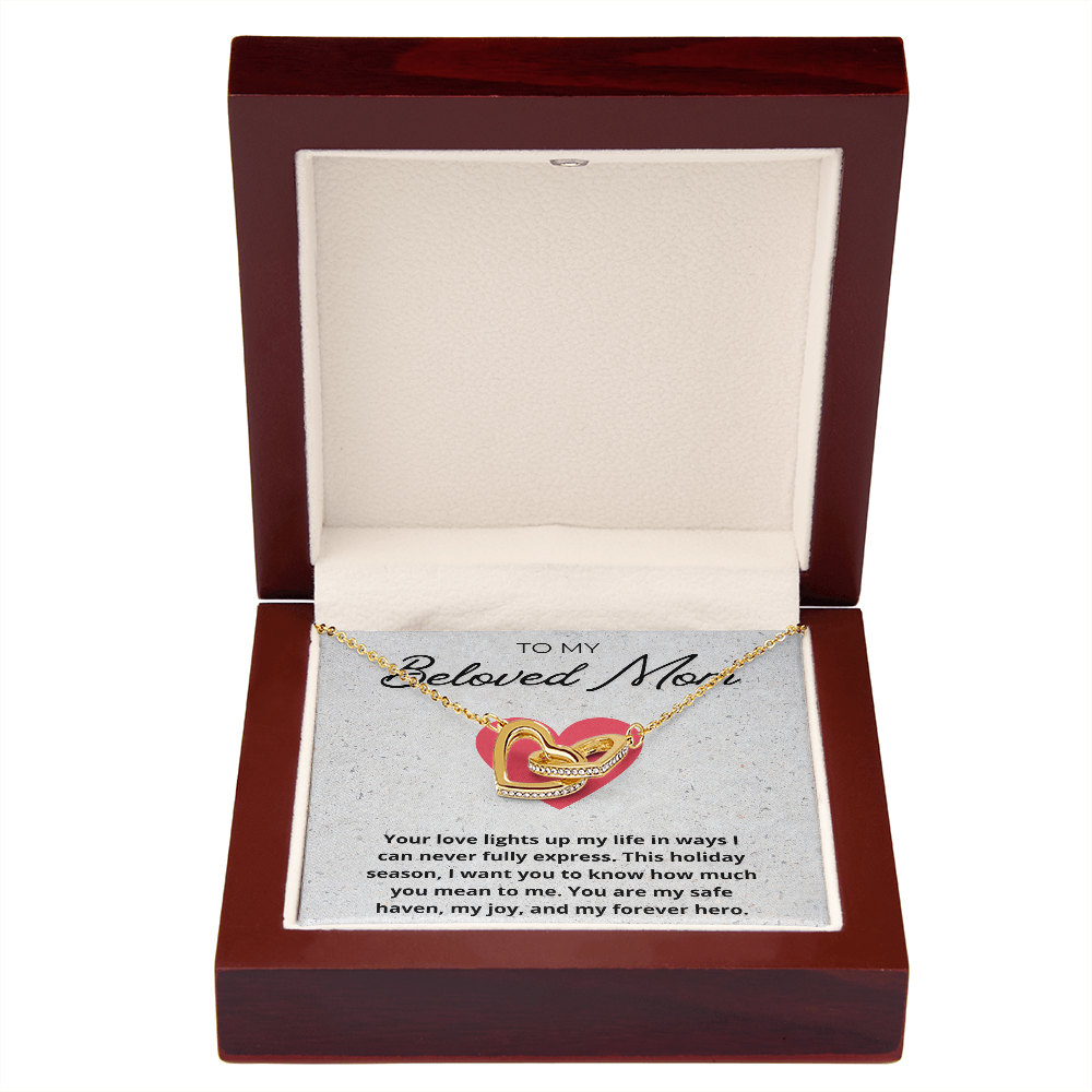 Intertwined Hearts Necklace for Mom