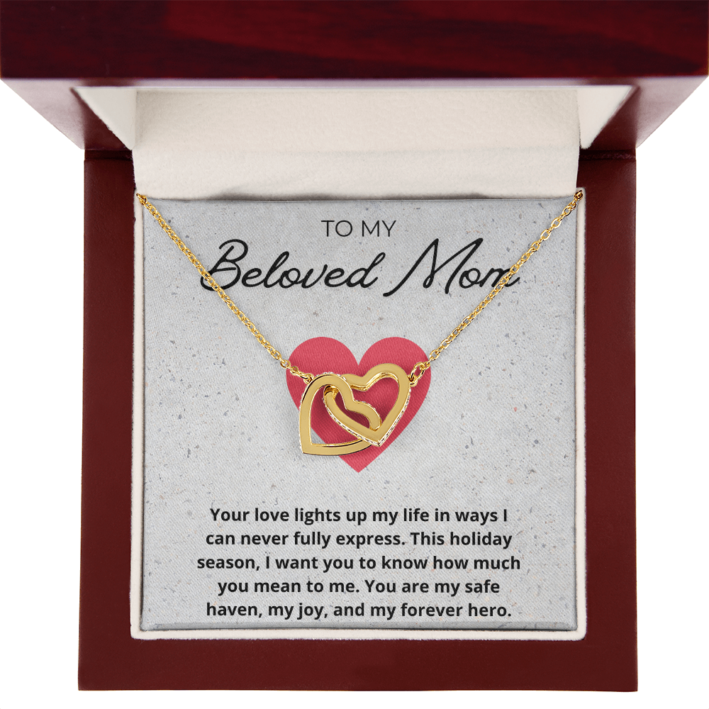 Intertwined Hearts Necklace for Mom