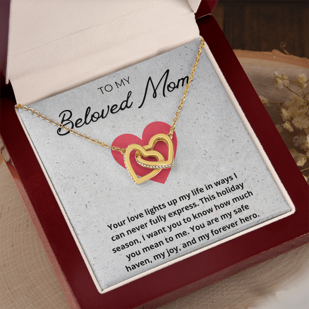 Intertwined Hearts Necklace for Mom