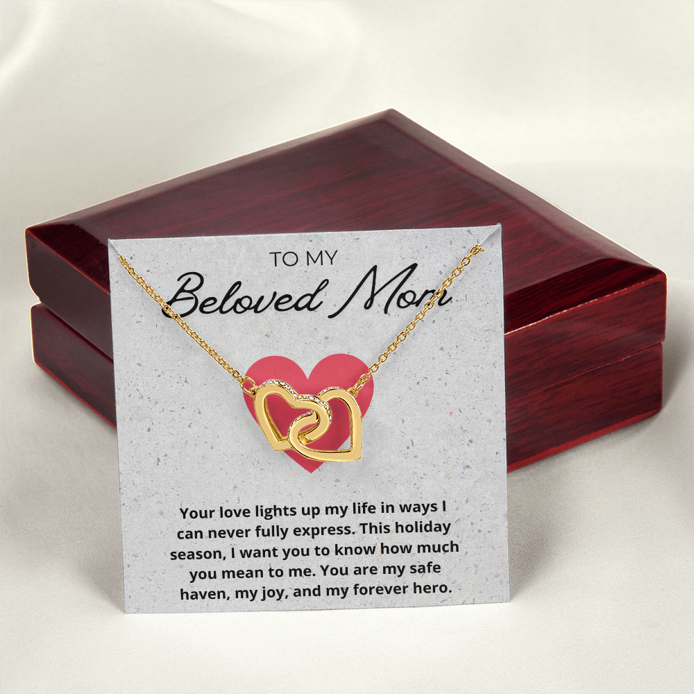 Intertwined Hearts Necklace for Mom