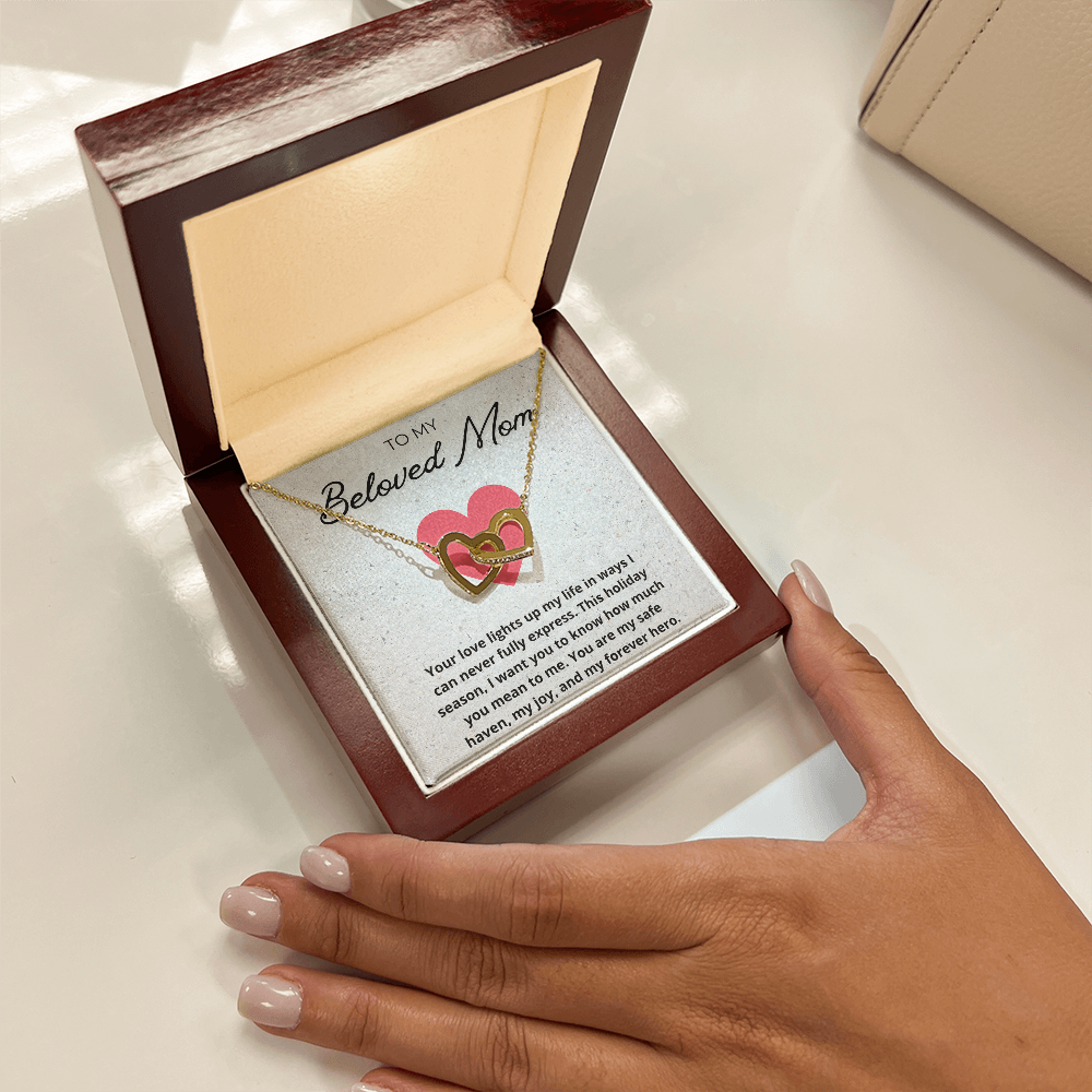 Intertwined Hearts Necklace for Mom