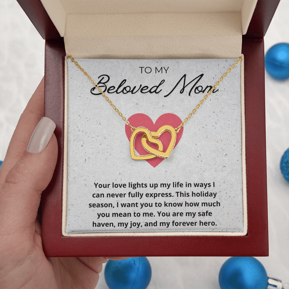 Intertwined Hearts Necklace for Mom