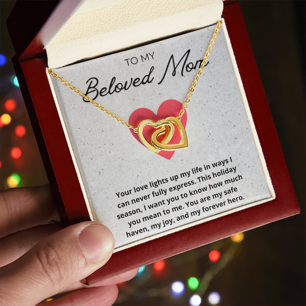 Intertwined Hearts Necklace for Mom