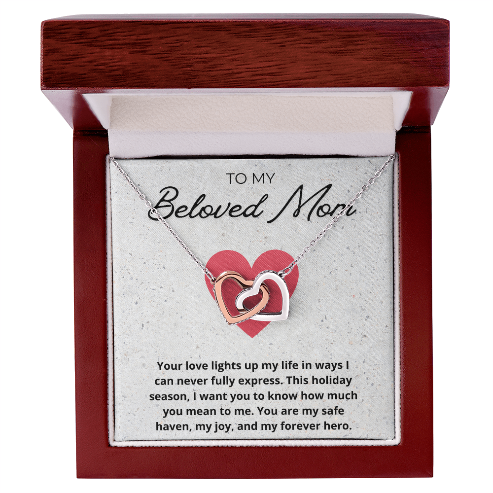 Intertwined Hearts Necklace for Mom