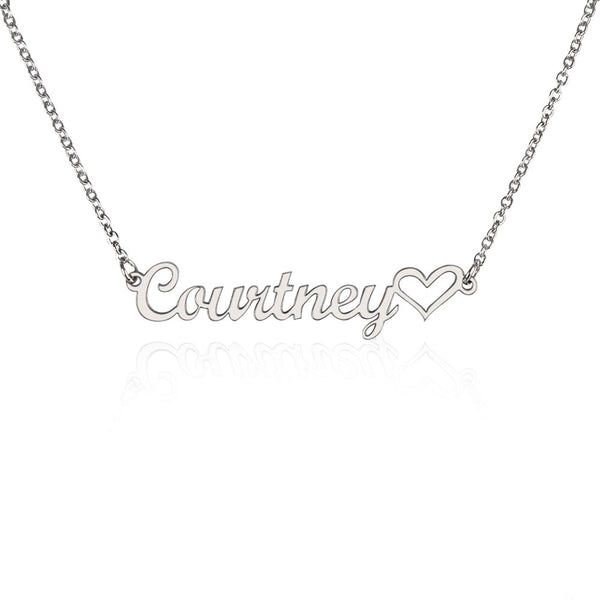 Personalized Name Necklace with Heart  - Custom Jewelry Gift for Women