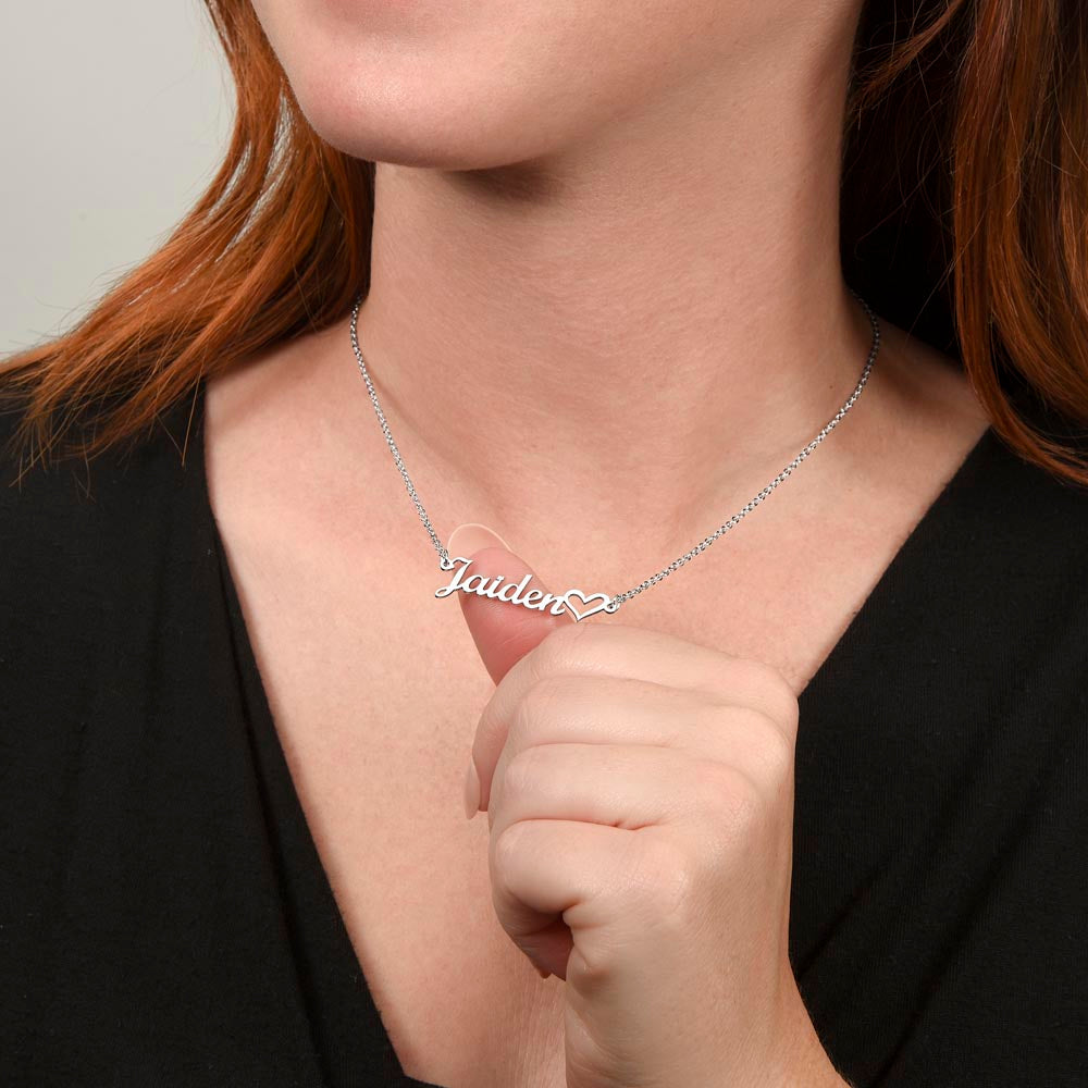 Personalized Name Necklace with Heart