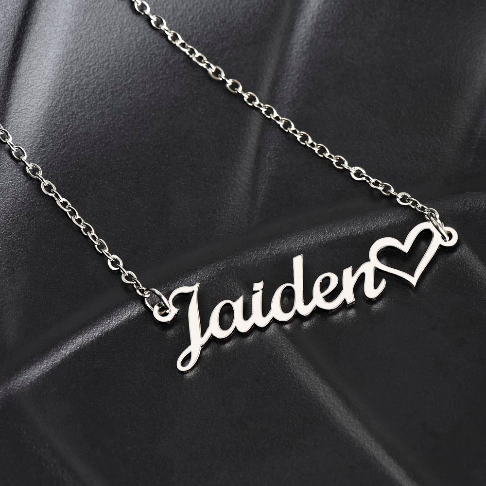 Personalized Name Necklace with Heart