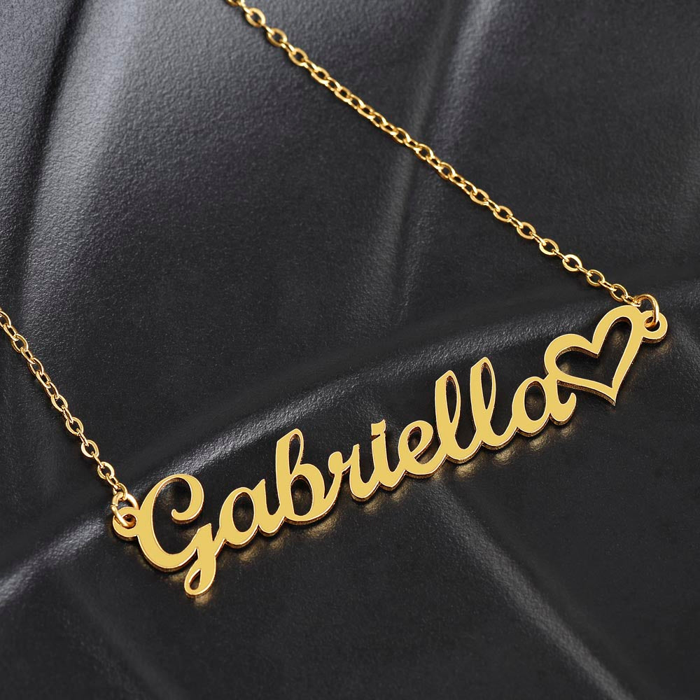 Personalized Name Necklace with Heart