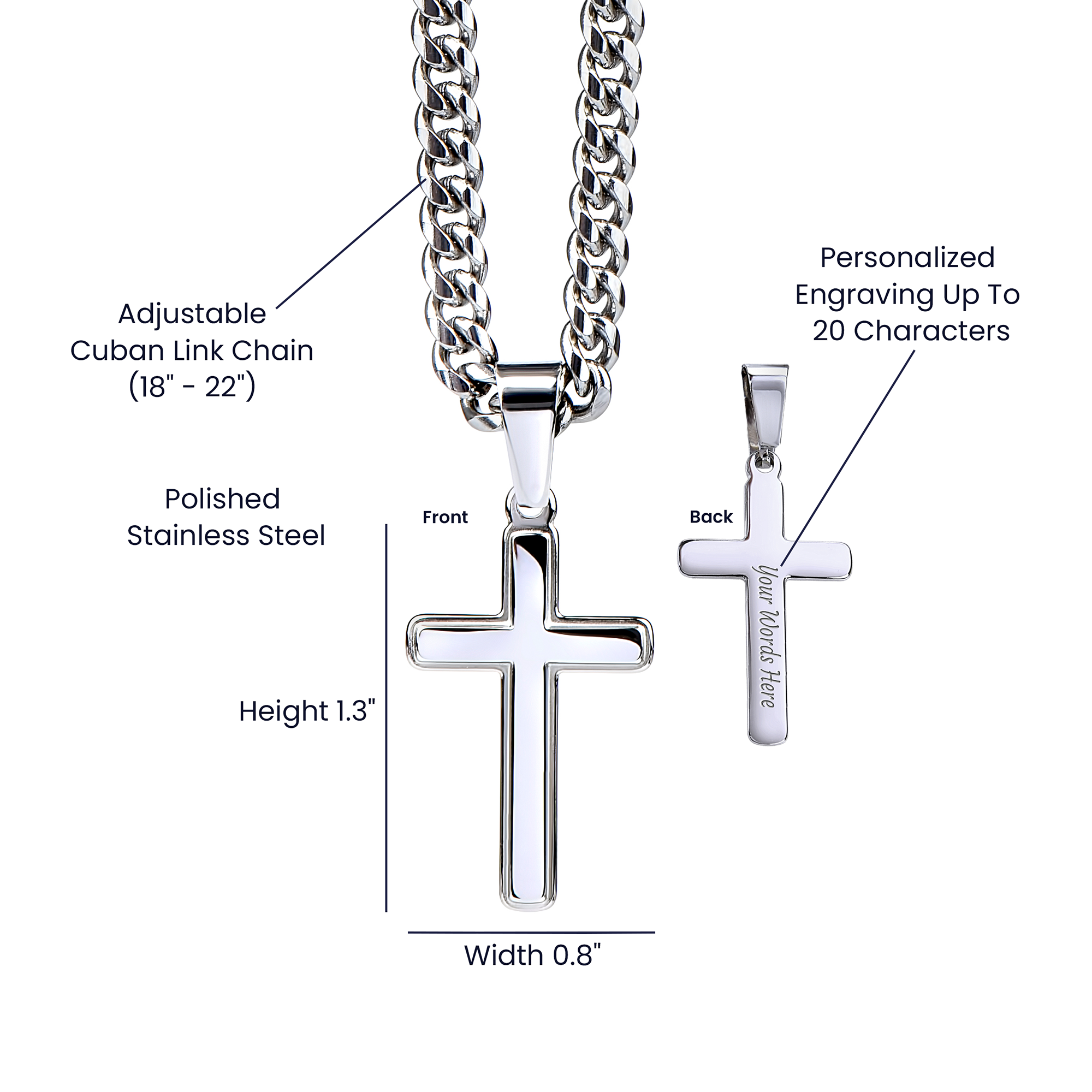 Son Cross Pendant Necklace